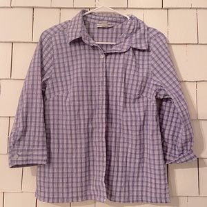 Purple Plaid Button Down
